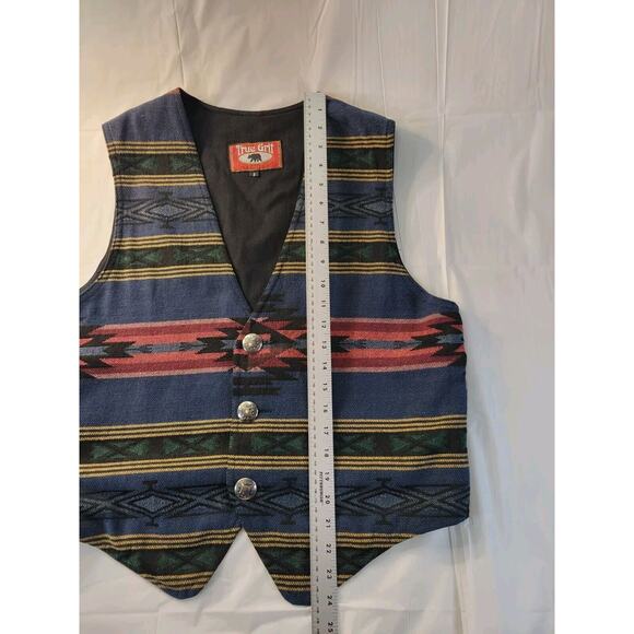 Vintage True Grit Southwestern Aztec Vest Adult Size 3 XS-Small USA Made Cotton - Picture 10 of 15